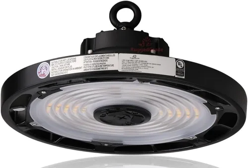 Vista 10 de RuggedGrade 100W - Titan VI LED UFO de alta bahía con sensor de movimiento - 16,500 lúmenes - Color seleccionable 3000K/4000K/5000K - Luz LED