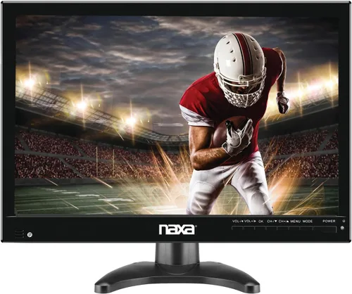 Naxa NT-1400 Televisor portátil de 14.1 pulgadas y reproductor multimedia digital con sintonizador ATSC integrado para TV HD sobre el aire, soporte