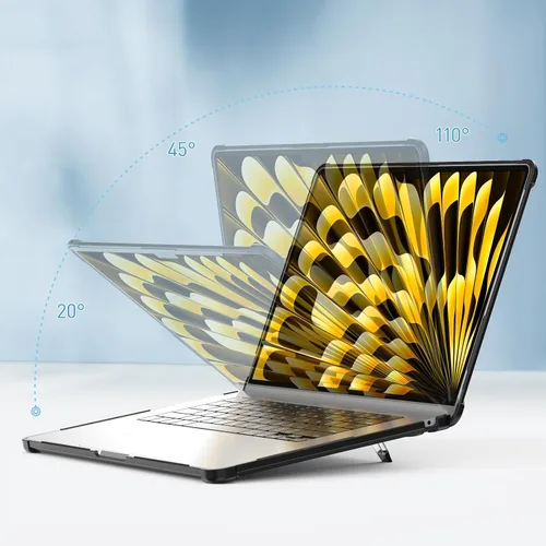 Vista 6 de Timecity Funda para MacBook Air de 15 pulgadas, funda para MacBook Air de 15.3 pulgadas con chip M2 (A2941) versión 2023: con soporte, protección