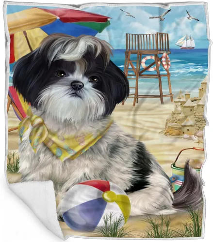 Vista 33 de 4th of July Fireworks Shih Tzu Dog Blanket - Lightweight Soft Cozy and Durable Bed Blanket - Animal Theme Fuzzy Blanket for Sofa Bed Couch