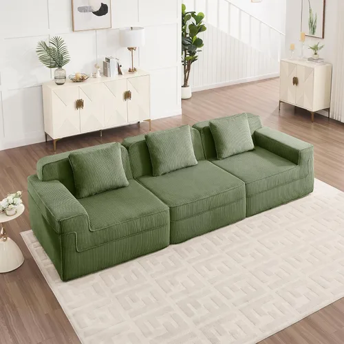 Vista 38 de Modular 2 Seat L Shape Sectional Boneless Sofa, Cloud Sectional Couch with Deep Seat, Modern Modular 2-Seat Sofa Couch with Throw Pillows and 1