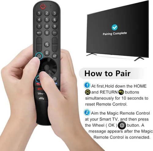 Vista 5 de Mando a distancia mágico de repuesto para LG-TV-Remote para todos los televisores LG Smart UHD, OLED, QNED, NanoCell Series con función de voz