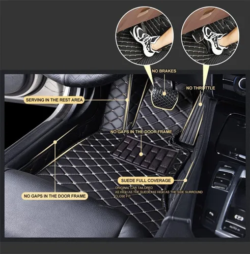 Vista 6 de Alfombrillas personalizadas para el piso del automóvil para el 99 % de los modelos de automóviles de lujo, impermeables, antideslizantes, cobertura