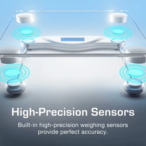 Vista 3 de Active Era Báscula digital de peso corporal, báscula de baño ultradelgada de alta precisión con vidrio templado, tecnología Step-on y pantalla