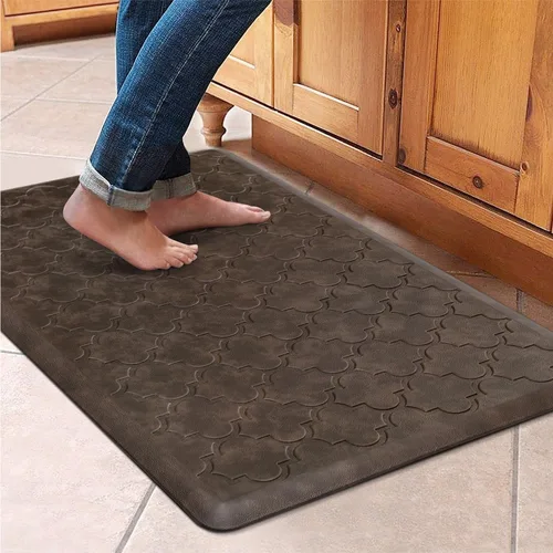 Vista 24 de WISELIFE Tapete de cocina acolchado antifatiga, 17.3 x 28 pulgadas, grueso, antideslizante, impermeable, tapete de espuma resistente para cocina