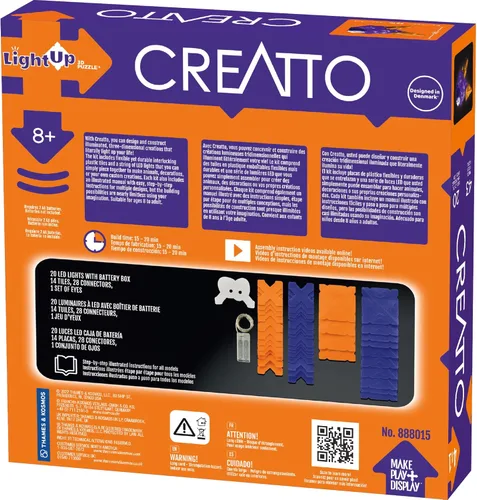 Vista 2 de Creatto Flashy Fish & Silly Swimmers - Kit de rompecabezas 3D con iluminación Incluye piezas de rompecabezas Creatto para hacer creaciones