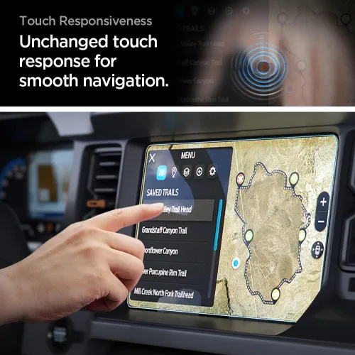 Vista 6 de Spigen Protector de pantalla de vidrio templado [GlasTR Slim] diseñado para Ford Bronco (2021/2022/2023) Pantalla táctil de tablero de instrumentos