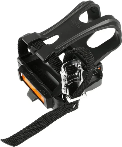 BESPORTBLE Correa para pedal de bicicleta, clip de nailon para el dedo del pie para carretera montaña negro agujero reflectante ajuste pedales