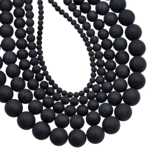 Vista 18 de AD Beads Cuentas de gema natural redondas sueltas de 15" para pulseras, collares, aretes, joyería, manualidades DIY (4mm, turquesa africana)