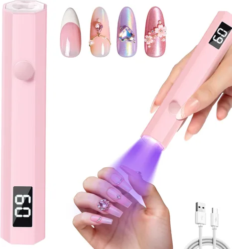 Vista 13 de krofaue Lámpara de uñas UV con lupa 6X, 4 brillo, modo de luz dual Lámpara UV para uñas con lupa 6X