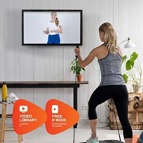 Vista 5 de LifePro Máquina de ejercicio de placa de vibración Waver Plataforma de entrenamiento de cuerpo entero con bandas de bucle Equipo de entrenamiento