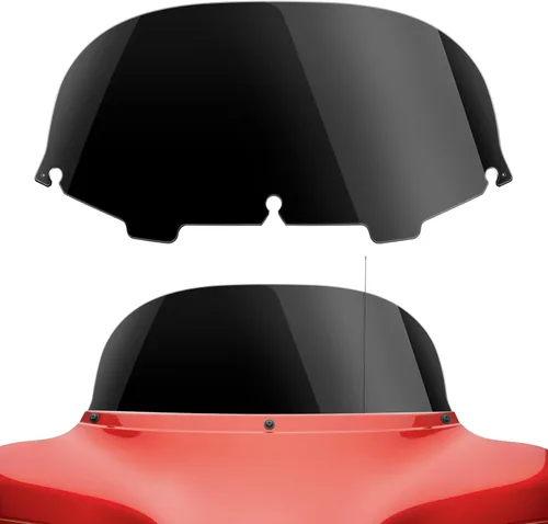 Vista 14 de Amazicha Parabrisas de 5 pulgadas, color negro 96-13, apto para Harley Touring Electra Street Glide y Trike 1996-2013