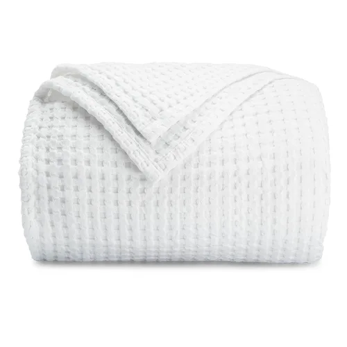 Vista 9 de Comfy Cubs Manta de bebé con tejido de punto gofre, manta de algodón de 40 x 40 pulgadas con diseño texturizado, manta ligera para cama, cuna