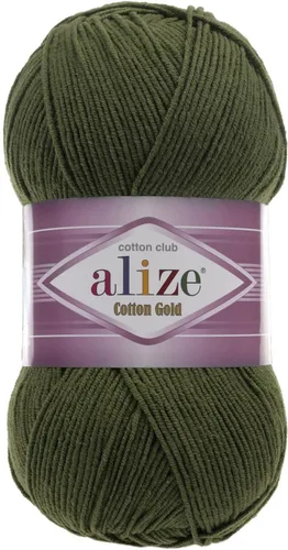 Vista 15 de 55% algodón 45% acrílico Alize Cotton Gold Yarn 1 madeja/bola 3.53 oz 360 yardas (1-crema)