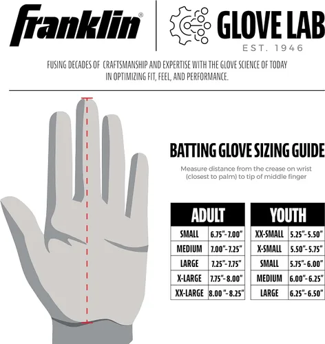 Vista 5 de Franklin Sports MLB Batting Gloves - Digitek Camo Baseball + Softball Batting Gloves