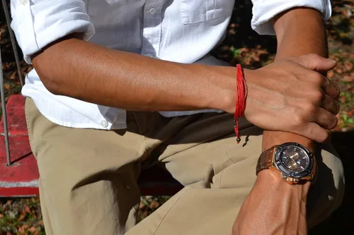 Vista 2 de Red String Bracelet Custom Sized for Men Women Kids - Handmade Red Thread Bracelet for Protection by RUMI SUMAQ