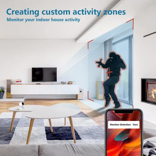 Vista 5 de Cámara de videollamadas con pantalla HD de 2.8 pulgadas, cámara de video interior 1080P llamada activa con aplicación de teléfono, cámara