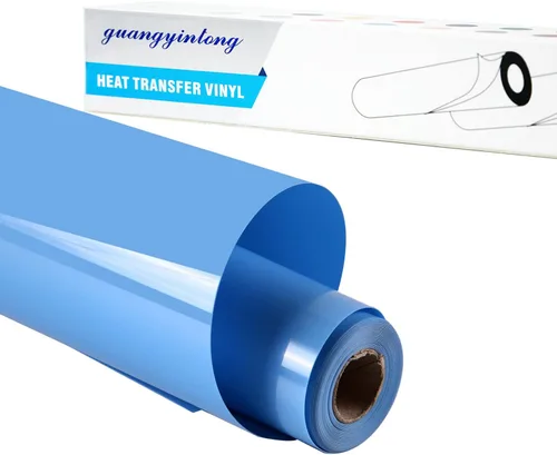 Vista 61 de Guangyintong Rollos de Vinilo de Transferencia de Calor HTV, 12" x 8 pies Vinilo para Planchar para Camisetas, Superficie Brillante, Fácil de Cortar