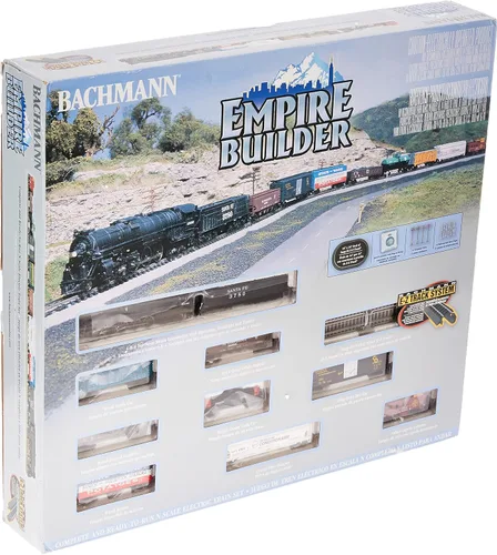 Vista 4 de Bachmann Trenes - Empire Builder Ready To Run - Juego de tren eléctrico de 68 piezas - Escala N