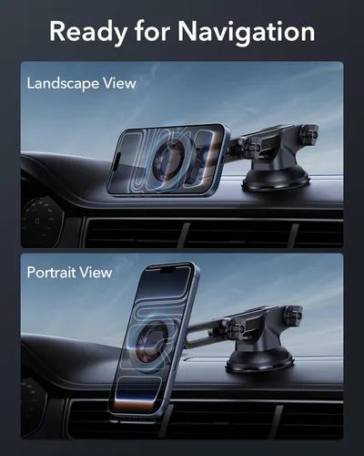 Vista 8 de ESR Soporte Magnético para Teléfono para Tablero de Coche, para Montura de Coche MagSafe, Montura de Vacío para Parabrisas de Coche para iPhone