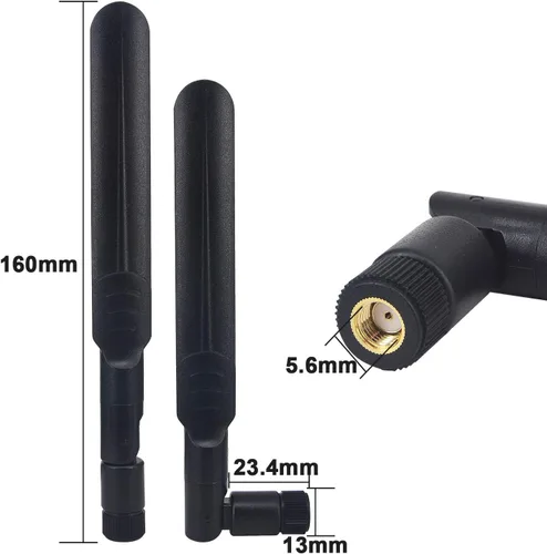Vista 3 de Kit de antena WiFi 4 piezas, antena de doble banda 2.4GHz 5.8GHz 8dBi MIMO RP-SMA antena macho + 17CM MHF1 a RP-SMA hembra Pigtail para módulo WiFi
