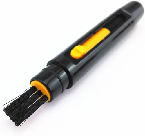 Vista 6 de yueton Cepillo de limpieza de botón ajustable retráctil con forma de bolígrafo, mini cepillo mágico portátil de mano, cepillo limpiador de polvo