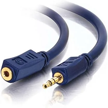 Vista 3 de C2G 40607 Velocity Cable de extensión de audio estéreo MF de 0.138 in, color azul (3 pies, 298.6 ft)