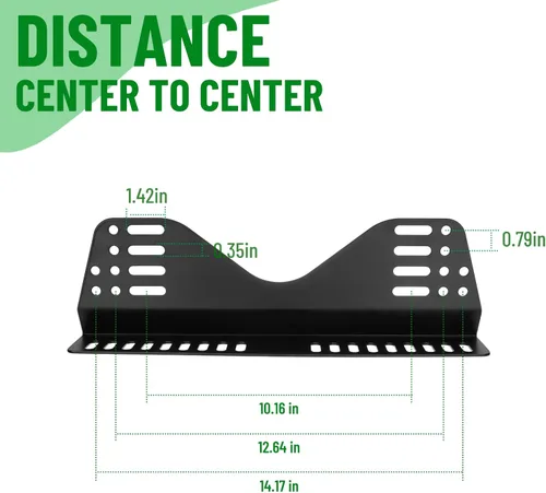 Vista 4 de Soportes de montaje lateral para asientos de carreras de cubos: soporte universal para asiento de carreras (juego de 1)