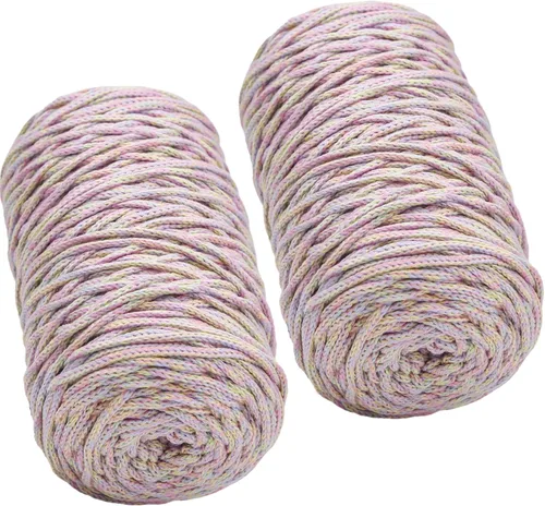 Vista 32 de SIMEIQI 200g de hilo de algodón hueco para tejer y ganchillo, hilo redondo de tela para bolso de mano DIY, cesta de mano, cojín, bolsa de ganchillo