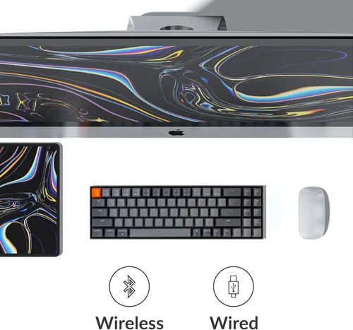 Vista 4 de Keychron K14 70% diseño de 72 teclas Bluetooth inalámbricoUSB con cable mecánico para juegos para Mac con interruptor Gateron G Pro