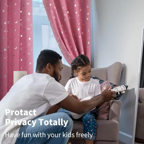 Vista 47 de BGment Cortinas cortas para ventanas, cortinas opacas pequeñas de 45 pulgadas para dormitorio, cortinas de oscurecimiento de habitación