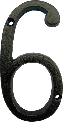 Vista 9 de BetLight Número de casa de hierro fundido de 5.5 pulgadas de alto, números de dirección de casa sólidos, elegante acabado marrón negro, fácil