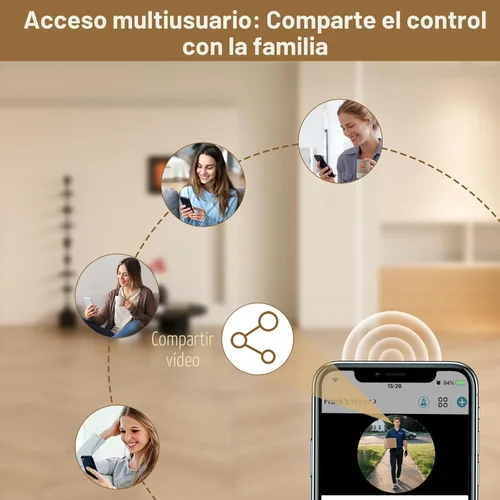 Vista 7 de Timbre con cámara inalámbrico, video FHD de 2K de arriba a abajo, sin suscripción, comunicación bidireccional, timbre de video inteligente