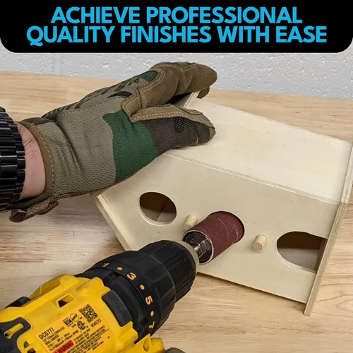 Vista 6 de LINE10 Tools Paquete de 12 mangas de lijado de husillo, 2 pulgadas de largo, gruesas, grano 60