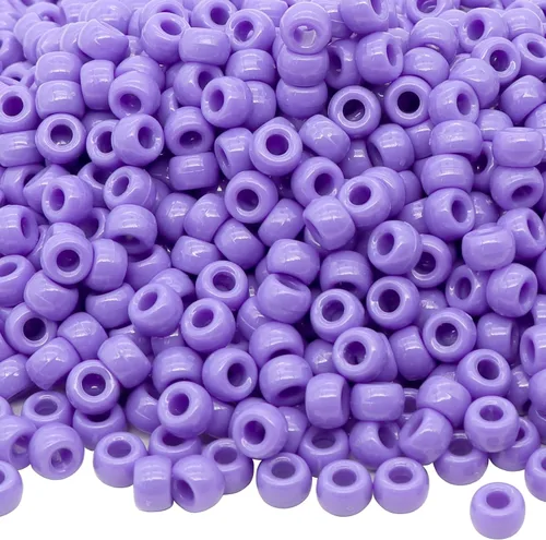 Vista 10 de 1000Pcs Cuentas de Pony 9mm Verde Plástico Barril Cuentas de Pony para Collar, Cuentas de Pelo para Trenzas, Cadena de Llavero, Fabricación