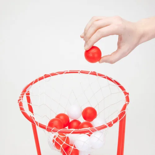 Vista 2 de Bits and Pieces - Hilarante cabeza de canasta - Aro de baloncesto portátil - Mini aro de baloncesto para el hogar u oficina