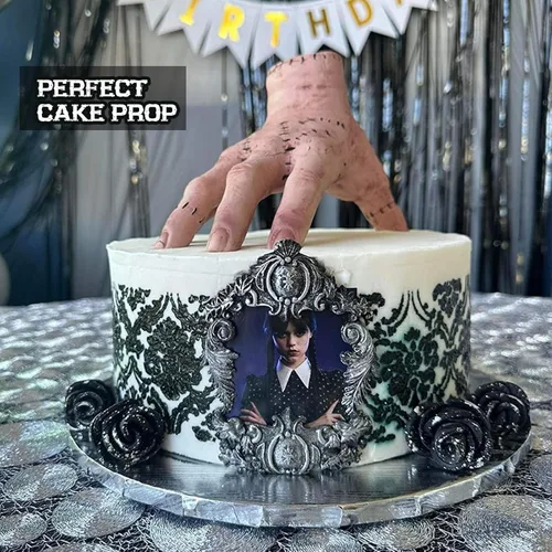 Vista 5 de Mano falsa de Halloween, mercancía de látex para disfraces, decoraciones de Halloween (1 mano)