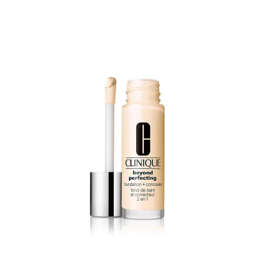Vista 26 de Clinique Beyond Perfecting Lightweight Liquid Foundation + Concealer For Dry Combination to Oily Skin Types Full Coverage + Natural Matte Finish