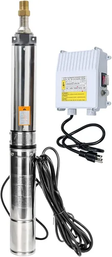 Vista 13 de iMeshbean Bomba sumergible de pozo de 1/2 HP, bomba de pozo profundo de 4 pulgadas de acero inoxidable con cable de alimentación de 33 pies
