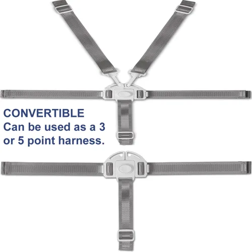 Vista 3 de Todays Kids Correas para silla alta, compatibles con sillas altas Graco, correas de arnés de repuesto para sillas altas de 5 puntos, cinturón