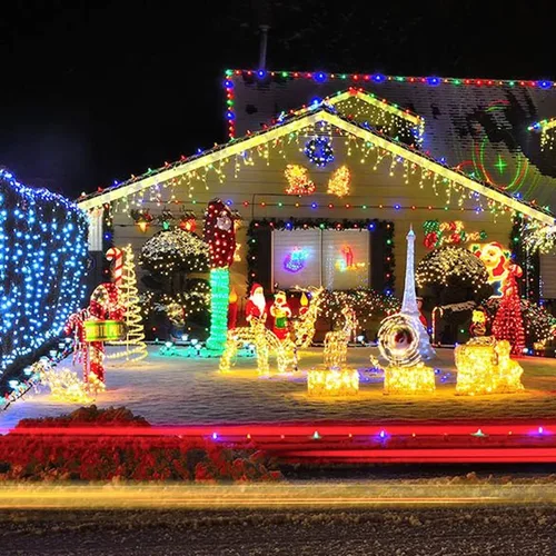 Vista 5 de Luces de Navidad de Blanco Cálido, paquete de 2, total 40 pies, 200 luces incandescentes, mini tira de luces para árbol de Navidad, decoraciones