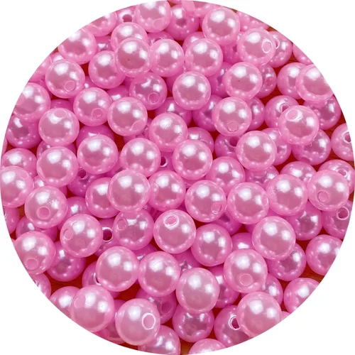 Vista 38 de 2000 unidades de cuentas de perlas de 4 mm cuentas de perlas negras cuentas de perlas redondas sueltas con agujeros para manualidades de costura