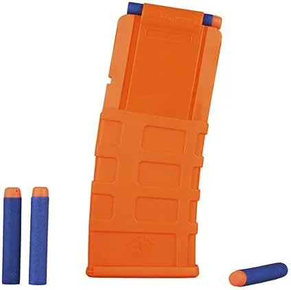 Vista 3 de WORKER Revista táctica estilo Magpul de 12 dardos para Nerf N-Strike Elite y Nerf Modify Toy (naranja)