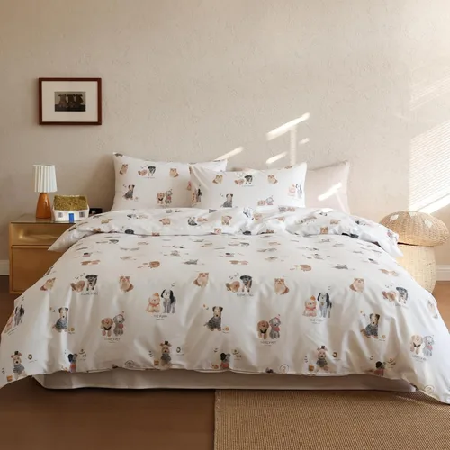 Vista 11 de BlueBlue Juego de funda de edredón para niños, juego de ropa de cama 100% algodón para niños, adolescentes, niños y niñas, 1 funda de edredón y 2