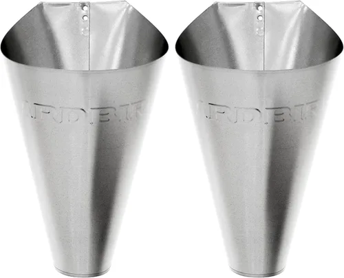 Yardbird Conos de retención grandes para aves de corral, paquete de 2, se adapta a aves de corral de 6 a 12 libras, material de acero galvanizado,