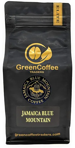 Vista 4 de Green Coffee Traders 1 libra. Café 100% Jamaica Jamaicano Blue Mountain Tostado - Tostado City, bolsa de 1 libra