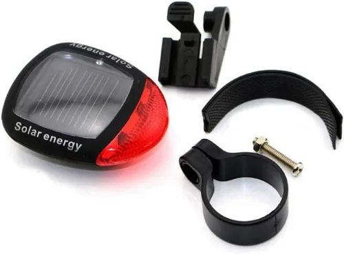 Vista 3 de Luz trasera solar de la bici Energía solar LED Luz trasera de la bici Advertencia