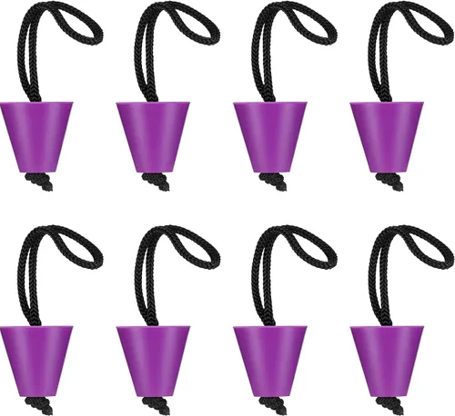 Vista 10 de Kit de tapones universales para kayak, 8 piezas, tapones de silicona para drenaje, tapones de drenaje con cordón