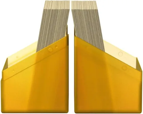 Vista 4 de Ultimate Guard Boulder 80+ Classic, estuche para mazo para 80 cartas TCG con doble funda, ámbar, almacenamiento seguro y duradero