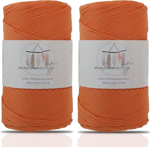 Vista 27 de Makromecity, Cordón de macramé de poliéster de 0.079 in x 250 yardas (750 pies) de 0.079 in de polipropileno para macramé, arte y manualidades